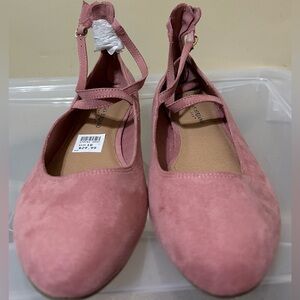 Christian Siriano mauve flats size 10